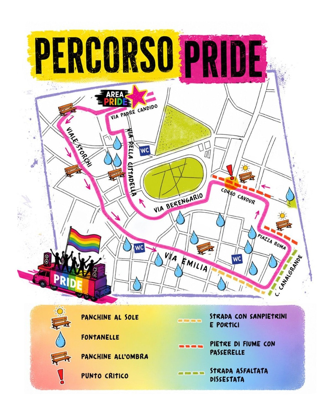 Percorso Modena Pride 2026